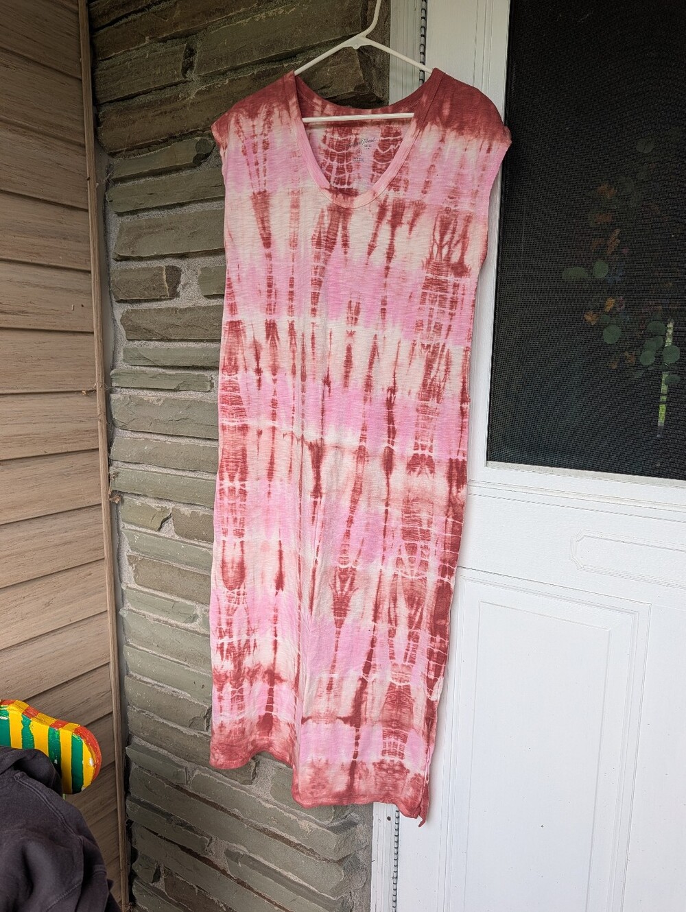 Universal Thread Pink and Rust Tie-Dye Maxi Dress